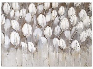 Obraz - Štruktúrované tulipány (70x50 cm)