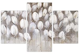 Obraz - Štruktúrované tulipány (90x60 cm)