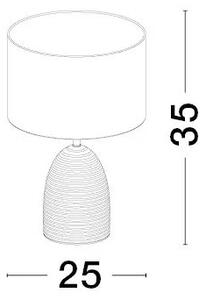 Rustikálna stolová lampa Chempo – Svetlá sivá