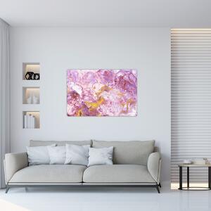 Obraz - Ružová abstrakcia (90x60 cm)