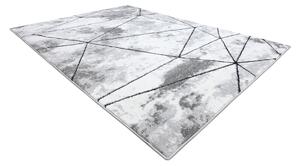 Moderný koberec COZY Polygons, geometrický , trojuholníky - Štrukturálny, dve vrstvy rúna, šedá