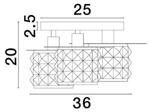 Dizajnové stropné svietidlo Lawan 36 Chrome – Chromová