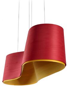 LZF New Wave závesná lampa, červená/žltá