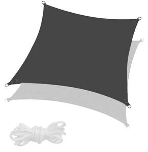 Slnečná plachta 4x4 m 160 g/m2 SPRINGOS SN0054 - grafitová