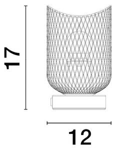 Dizajnová stolová lampa Lyron 12 biele – Biela
