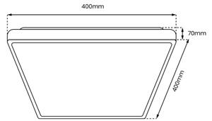 LED Stmievateľné stropné svietidlo QUADRO LED/38W/230V 3000-6000K biela/čierna + DO
