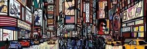 DIMEX | Fototapeta do kuchyne Námestie Times Square KI-180-040 | 180 x 60 cm | viacfarebná