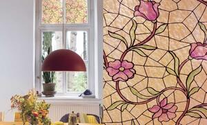 PATIFIX | samolepiaca okenná fólia na sklo 11-2240 | šírka 45 cm | KVETY V BÉŽOVOM
