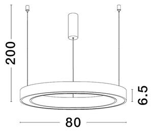 LED luster Sting 80 čierne – Čierna