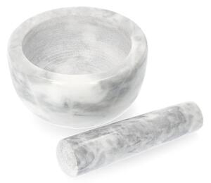 Mažiar MARBLE mramorový, sivý 812021
