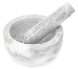 Mažiar MARBLE mramorový, sivý 812021