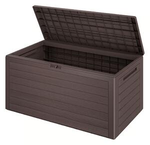 Úložný box WOODEBOX - 280L, 120x46x57cm, tmavo hnedá Prosperplast