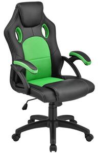 Ergonomická kancelárska stolička, čierna/zelená