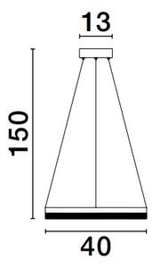 LED luster Adria 40 zlaté – Zlatá