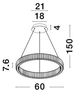 LED luster Aurelia 2 – Chromová