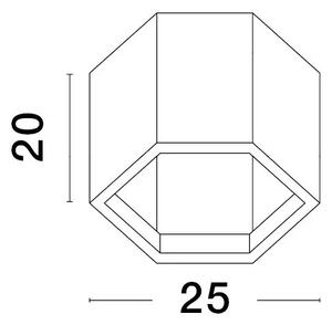 Dizajnové stropné svietidlo Samba 20 biele – Biela