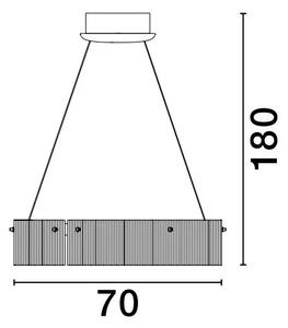 Moderný luster na lanku Pauline 70 – LED