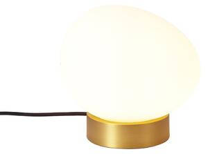 Dizajnová stolná lampa mosadzná s opálovým sklom - Sally