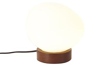 Japandi stolná lampa drevená s opálovým sklom - Sally