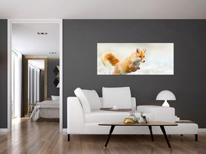 Obraz - Skákajúca líška (120x50 cm)