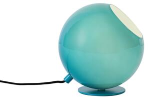 Retro stolná lampa modrá so sklom - Mabel