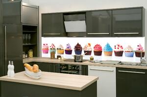 DIMEX | Fototapeta do kuchyne Cupcaky KI-260-232 | 260 x 60 cm | viacfarebná