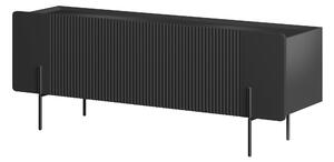 TV skrinka Malmi 150 cm - čierny mat / čierne nožičky