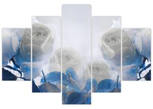 Obraz - Biele ruže (150x105 cm)