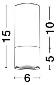 Stropné svietidlo Picto 15 – GU10