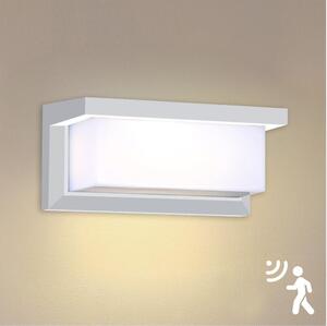 Brilagi-LED Vonkajšie nástenné svietidlo so senzorom BRICKY LED/12W/230V biela IP54