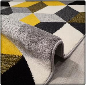 Dekorstudio Moderný koberec SUMATRA - Žlté kosoštvorce Rozmer koberca: 80x150cm