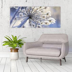 Obraz - Zamrznutý kvet (120x50 cm)