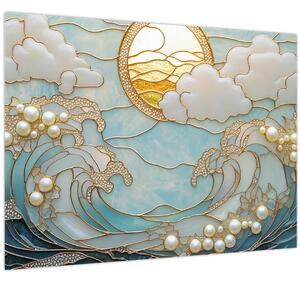 Obraz - 3D perly v oceáne (70x50 cm)