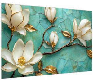 Obraz - 3D magnólia (90x60 cm)