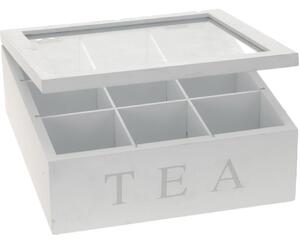 Excellent Houseware Box na čaj Tea, biela