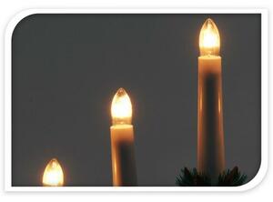 Vianočný svietnik Candle Bridge červená, 7 LED