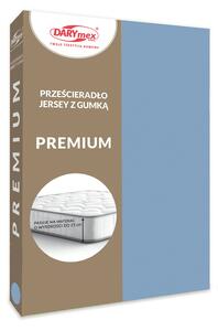 JERSEY PRESTIERADLO PREMIUM 90X200 CM SVETLOMODRÉ