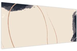 Obraz - Béžová abstrakcia (120x50 cm)