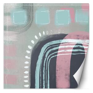 Fototapeta Ružový modrý abstraktný vzor - Andrea Haase Materiál: Vliesová, Rozmery: 100 x 100 cm