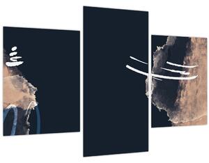 Obraz - Tmavomodrá abstrakcia (90x60 cm)