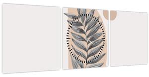 Obraz - Ilustrovaný list N⁰1 (s hodinami) (90x30 cm)