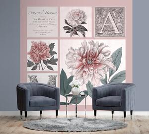 Fototapeta Kvety ružového koláže - Andrea Haase Materiál: Vliesová, Rozmery: 100 x 100 cm