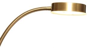 LED stmievateľná stojacia lampa NORA LED/25W/230V 2200/3000/4000K + LED/5W 3000K zlatá + diaľkové ovládanie