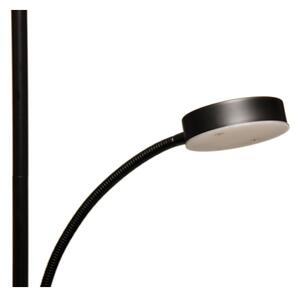 Stmievateľná LED stojacia lampa NORA LED/25W/230V 2200/3000/4000K + LED/5W 3000K čierna + diaľkové ovládanie