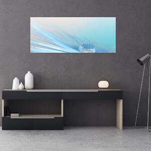 Obraz - Modrá kvapka (120x50 cm)
