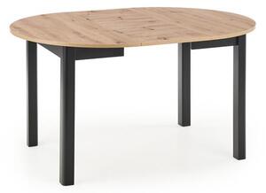 Halmar RINGO doska dub artisan, nohy - čierne (102-142x102x76 cm)