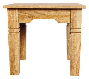 Odkladací stolík Guru 45x40x45 indický masív mango