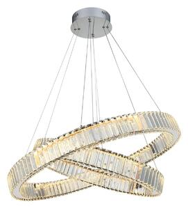 Luxusný stmievateľný luster Sergio 60+80 Chrome – 60 x 310 cm