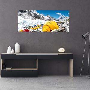 Obraz - Kempovanie v horách (120x50 cm)