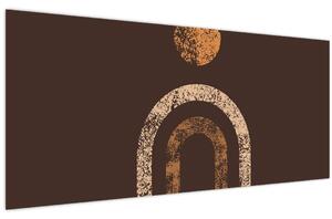 Obraz - Oranžové oblúky N⁰1 (120x50 cm)